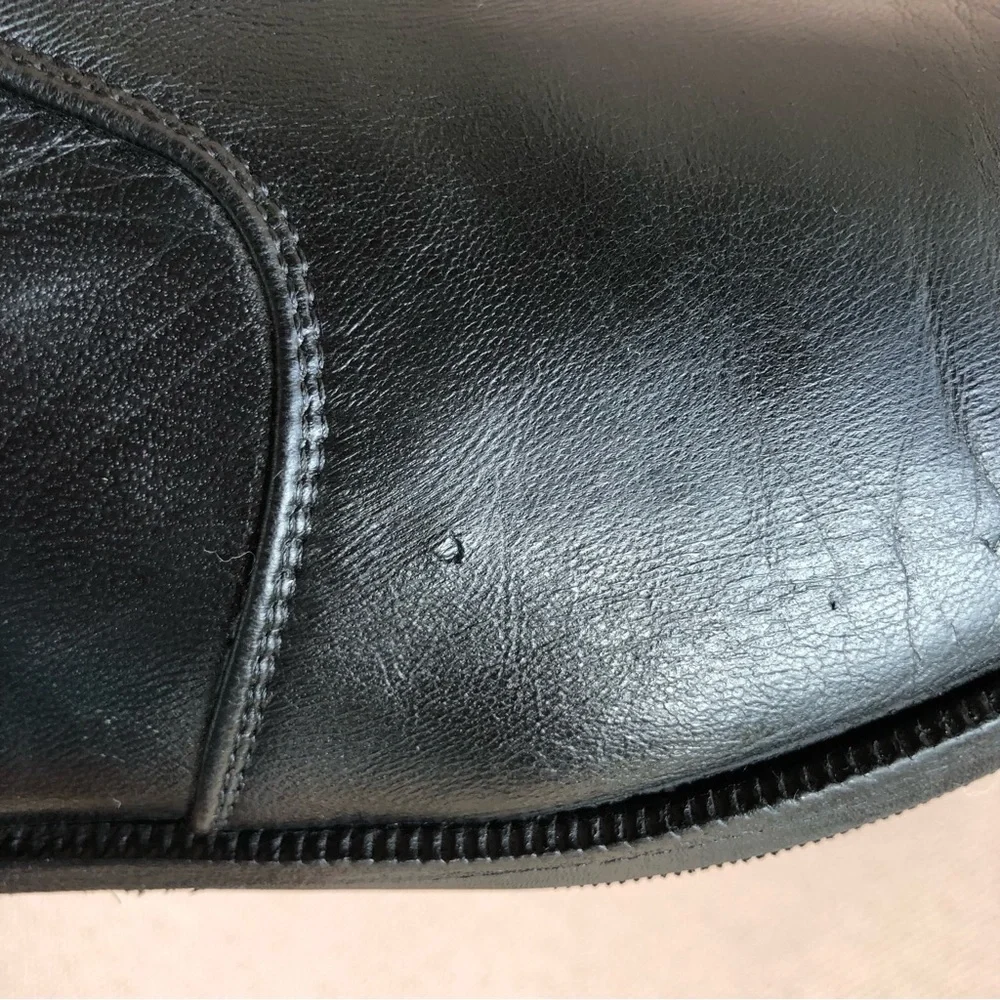 Bragano Cole Haan Made in Italy Leather Zipper Up Black‎ Leather Lined Boot 8
